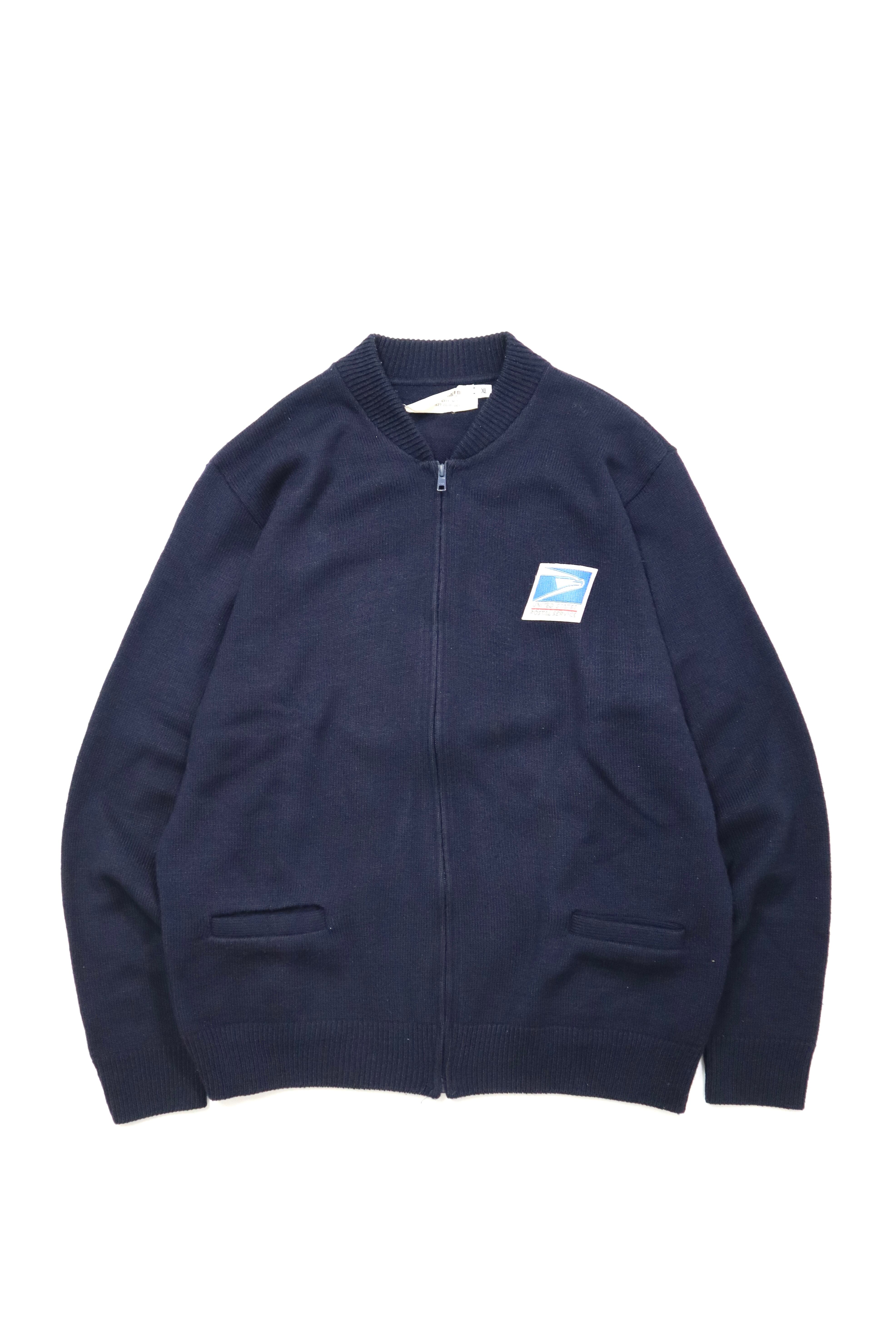 USED 80s USPS Zip up knit cardigan | budstore