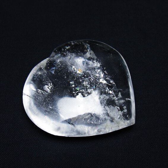 水晶 ハート置物 一点物 145-1573