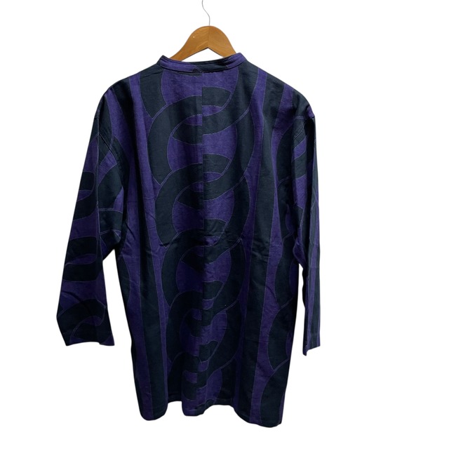 火消し纏メンズシャツ　ムラサキ