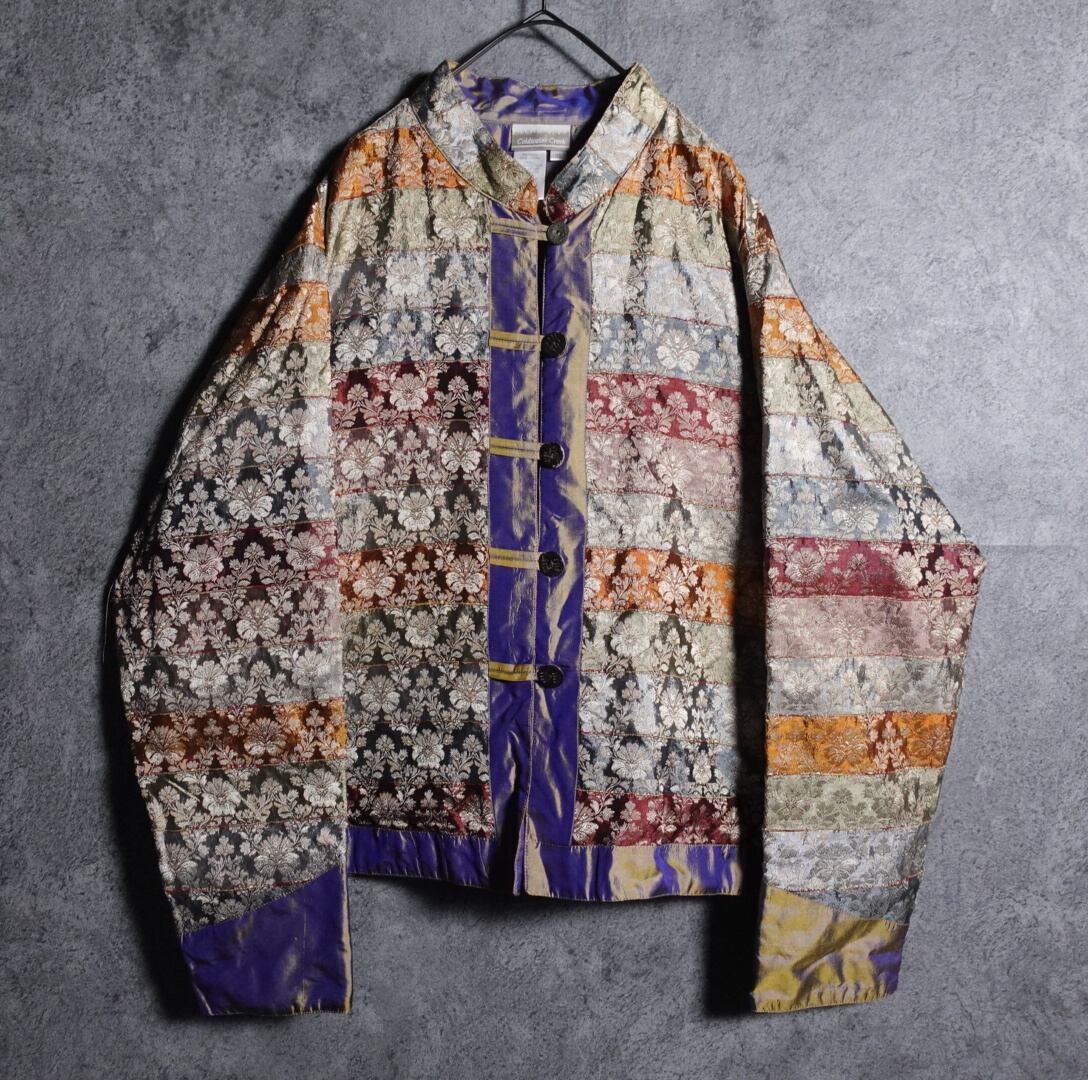 “Coldwater Creek” Floral design China jacquard jacket