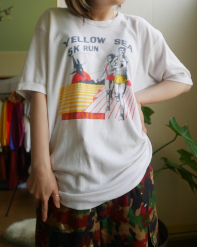 80s Vintage "YELLOW SEA 5K RUN" Kunsan Air Base Korea tee