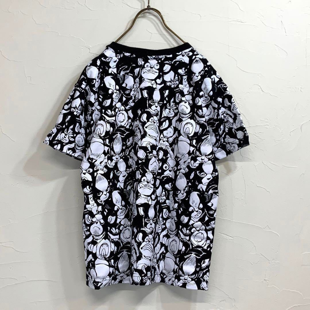 希少 OLD JOJO オフィシャル イギー 総柄 リンガーtシャツ 希少 OLD JOJO オフィシャル イギー 総柄 リンガーtシャツ