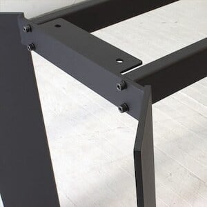 一枚板用　脚　2個 一枚板用 脚：モンキーポッド 4本脚 鉄プレート（ボルト固定型