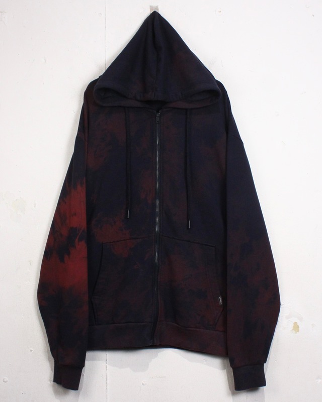 【Caka act2】“Eddie Bauer” Beautiful Bleach Zip Up Hoodie