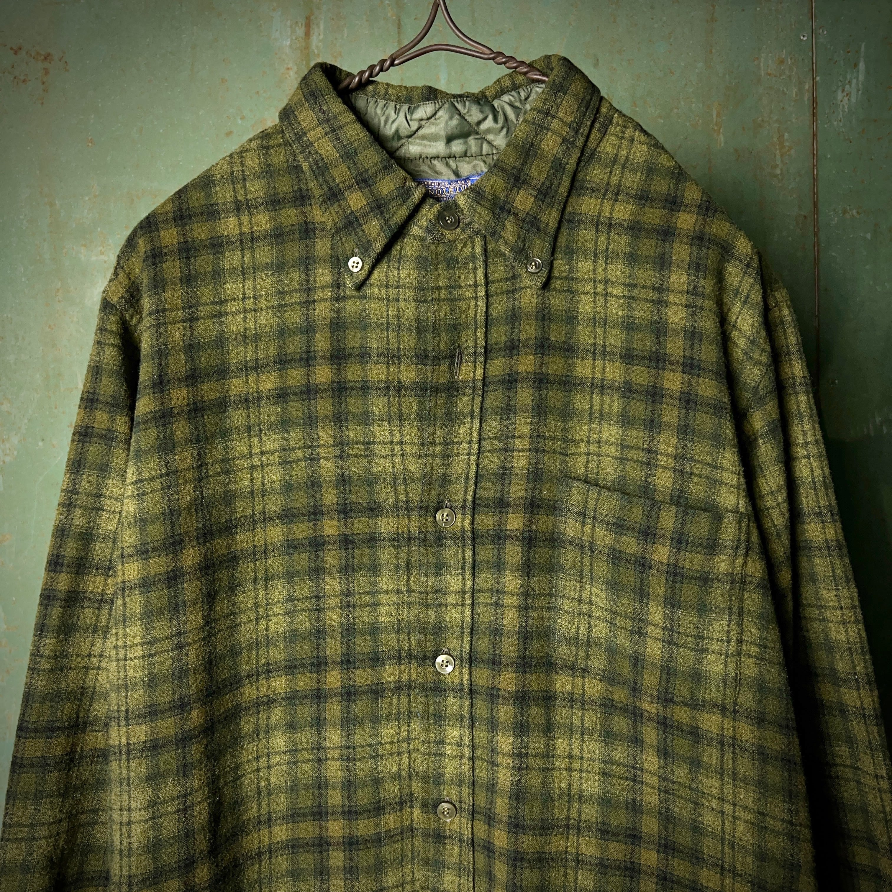 60's PENDLETON Plaid Wool Shirt 60年代 ペンドルトン ウールシャツ