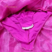 社交ダンス 衣装 The ONE ザワン スタンダードドレス ドレス ワンピース スタンダード フロート レース ファー フリル デモ 競技 ダンス パーティ 発表会 ピンク系 鮮やか 豪華 高級感 フォーマル ダンスイベント 競技会 衣装デザイン フェザー