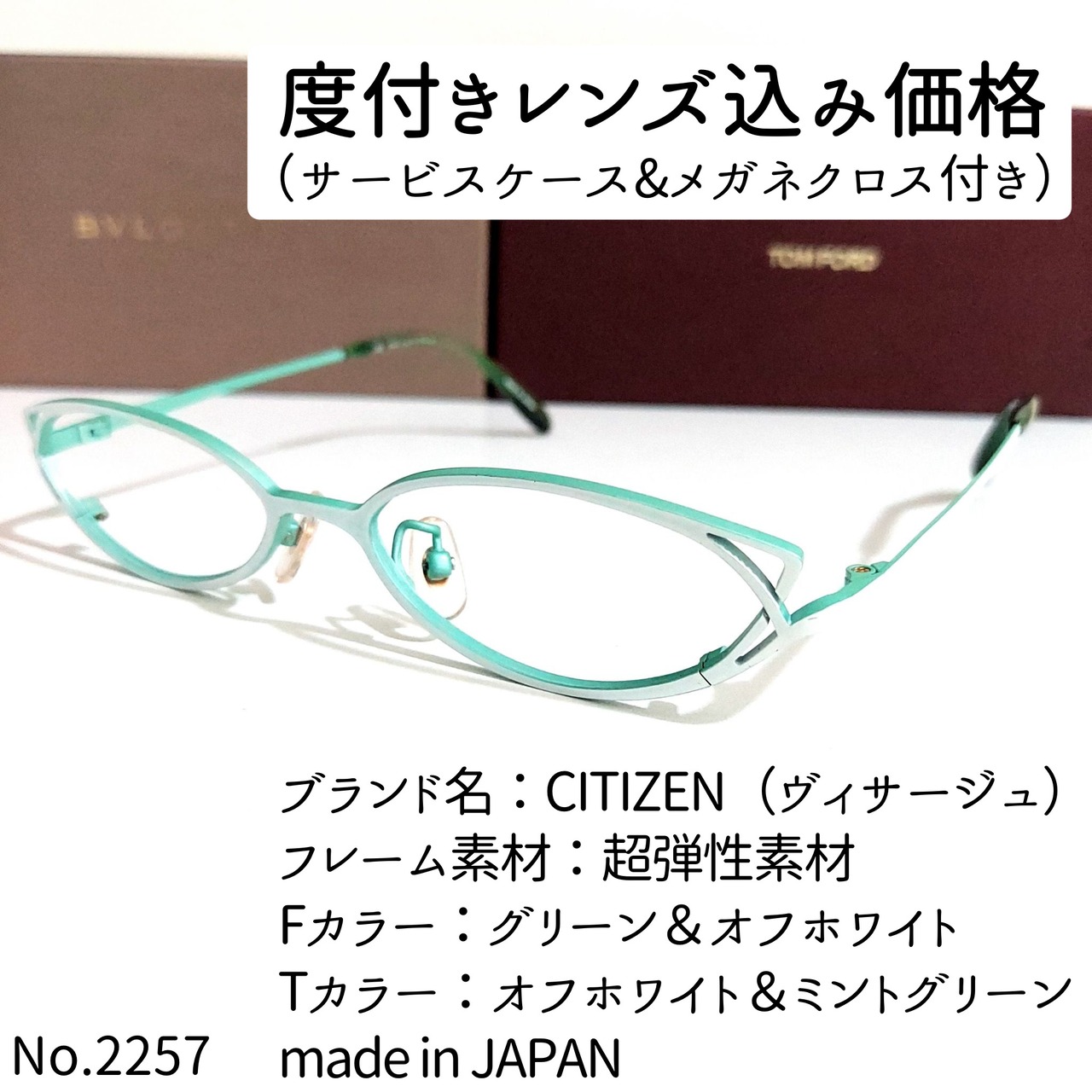 No.2257メガネ CITIZEN（ヴィサージュ）【度数入り込み価格 
