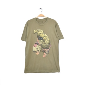 マーベルコミックス アメコミ ハルク キャラクター Tシャツ メンズM MARVEL HULK マーベル 映画 古着 @BB0670