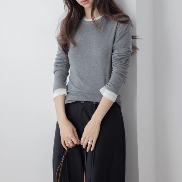 レイヤードスタイルロンtee