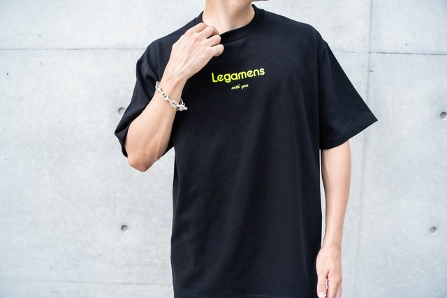 【3D logo over size T-shirt】/ black