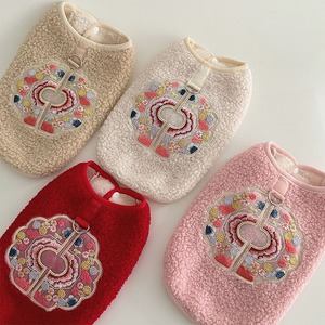 【PET】全4色レース刺繡入り裏ボアアウター