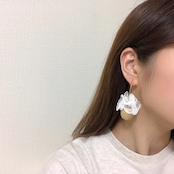 ロングフックの ラタンピアス