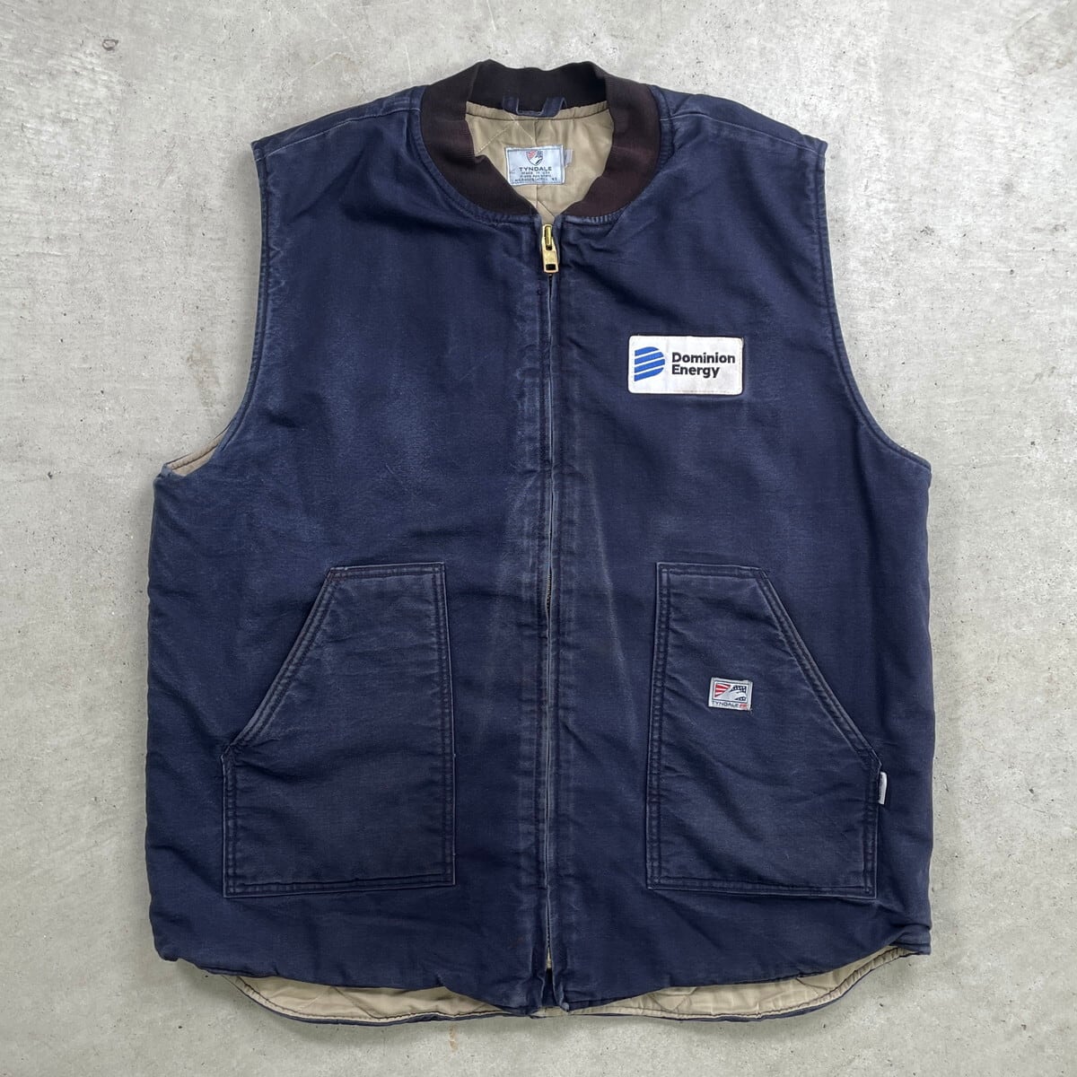 USA製 TYNDALE FR ダック地 ワークベスト メンズXXL相当 古着 企業 