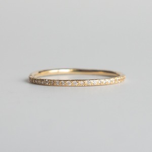 Rock Half Eternity Ring W1.2 / White Diamond　K18