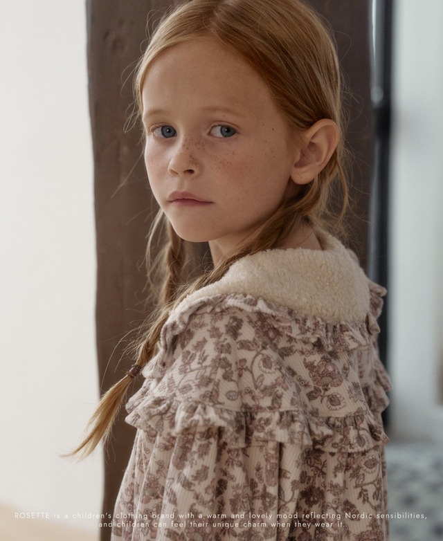【取寄】rosette|moire dress|モアレワンピース|XS-XL|kids|25 winter
