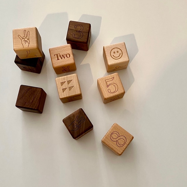 【受注】wooden numberblock 10set 木製知育ブロック10セット