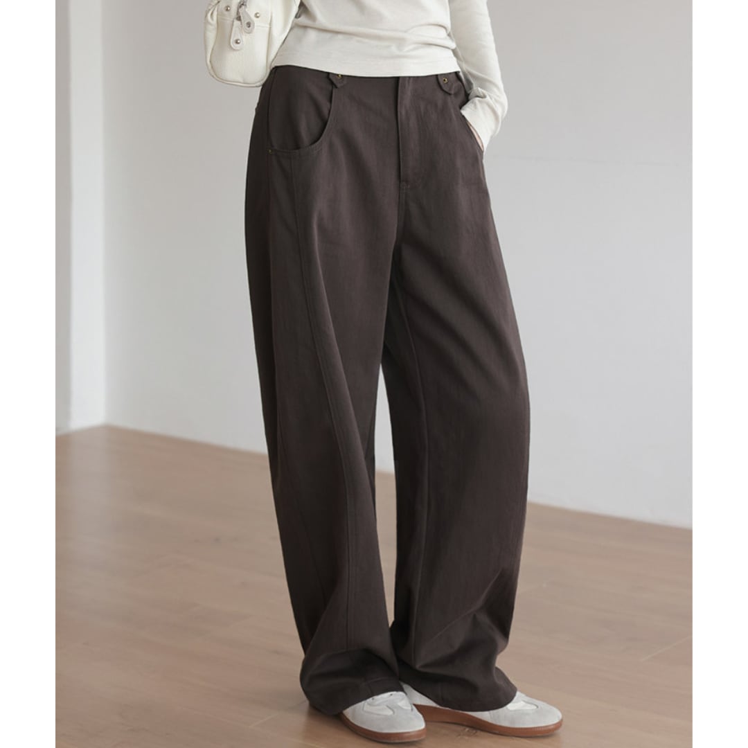 loose straight wide pants
