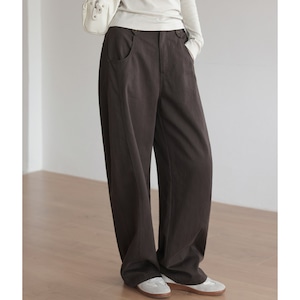 loose straight wide pants