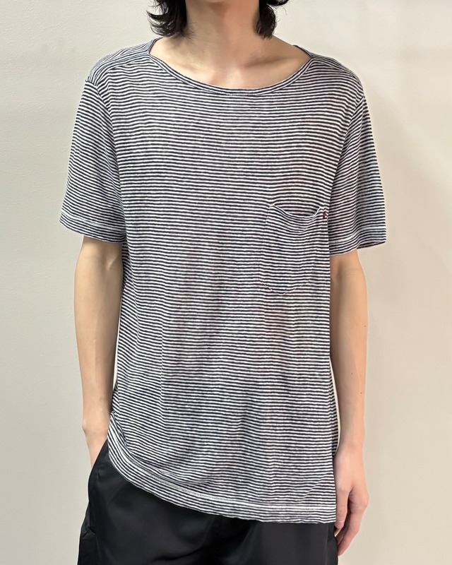 【GUCCI】boat neck border t-shirt
