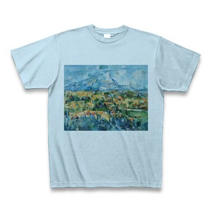 サント・ヴィクトワール山（ポール・セザンヌ）：厳選名画Tシャツコレクション（ライトブルー）・世界の美術作品名画グッズ【安心の送料込・税込】