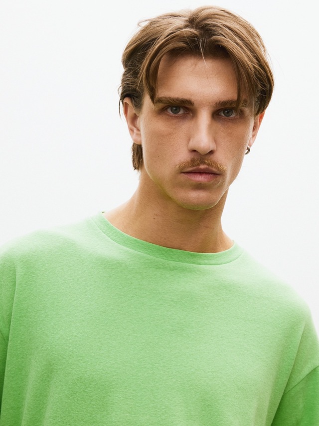 [RECTO][MEN] LOOSE FIT COTTON T-SHIRT (WATERMELON GREEN) 正規品 韓国ブランド 韓国通販 韓国代行 韓国ファッション レクト 日本 店舗
