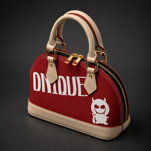 ONIQUE RED ドームハンドバッグ