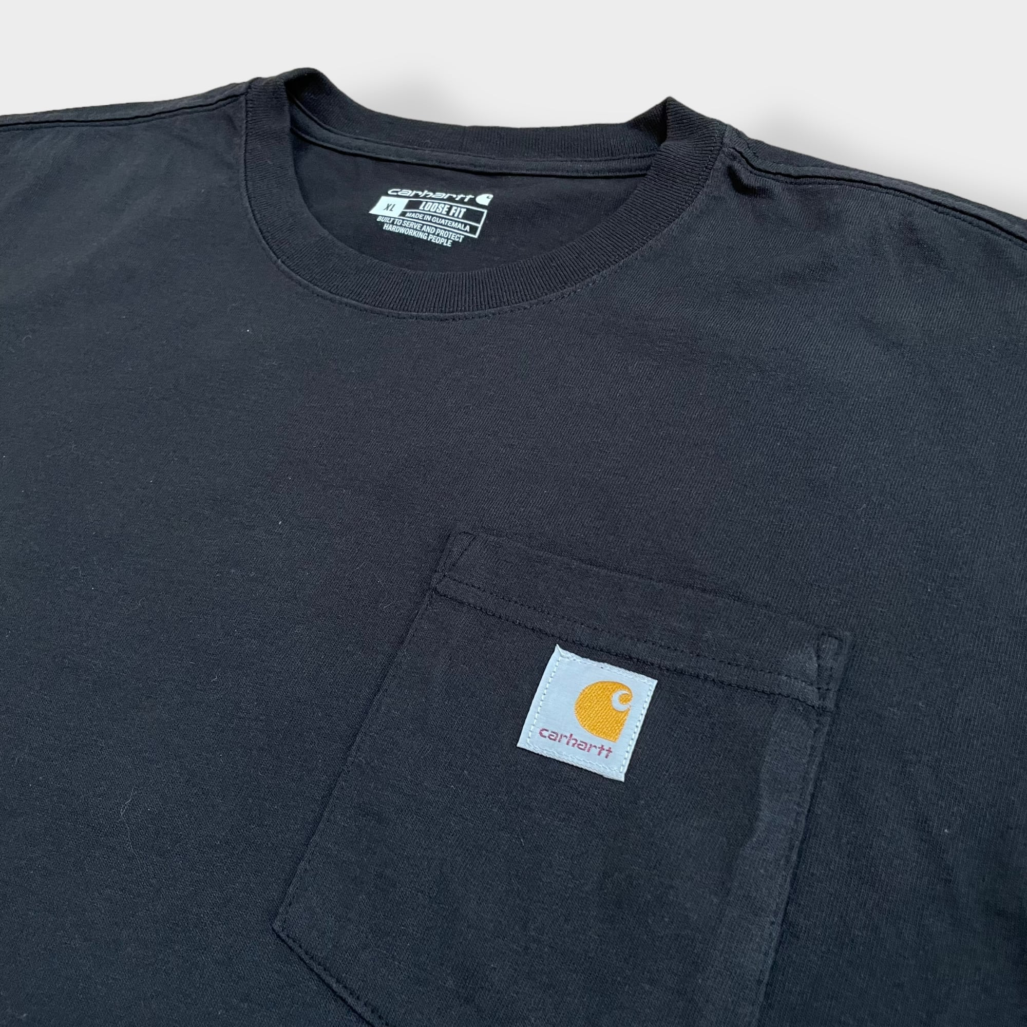 Carhartt ロゴ刺繍スウェット 長袖 ポケット グレー ビッグサイズ