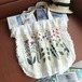 2色/ボタニカル刺繍トートバッグ ・12312