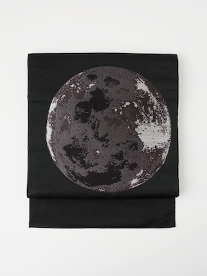 Rumi Rock 正絹 博多織名古屋帯「月面」