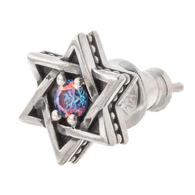 【ピアス売り上げランキング4位】ヘキサグラムスタッドピアスBL シルバーピアス 片耳分 AKE0073 Hexagram stud earrings BL silver earrings for one ear　 シルバーアクセサリー  Silver jewelry