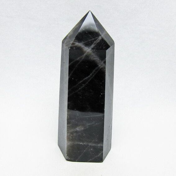 黒水晶 ポイント モリオン 六角柱 置物 一点物 152-4358