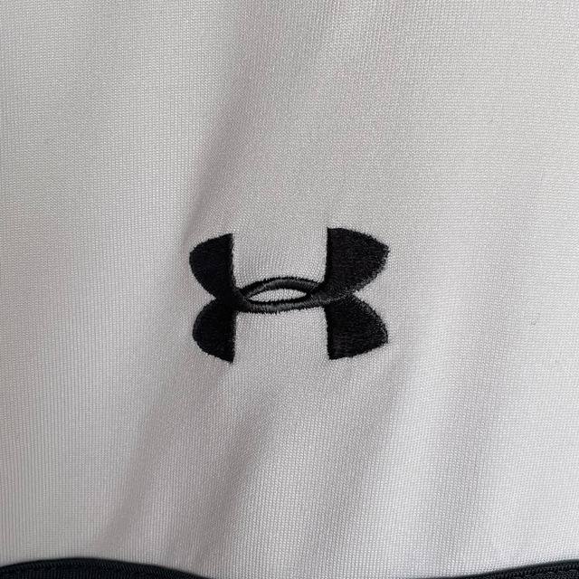 Under Armour アンダーアーマー ポロシャツ ホワイト 白 グレー ボーダー 2xl 古着 Canvasnet Under Armour アンダーアーマー ポロシャツ ホワイト 白 グレー ボーダー 2xl 古着 Canvasnet