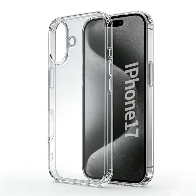 iPhone 17 用 ケース クリア 薄型 TPU素材 超耐衝撃 全透明 黄変防止 レンズ保護 指紋防止 iPhone 17 用カバー 透明【2025新款】iPhone 17 ケース