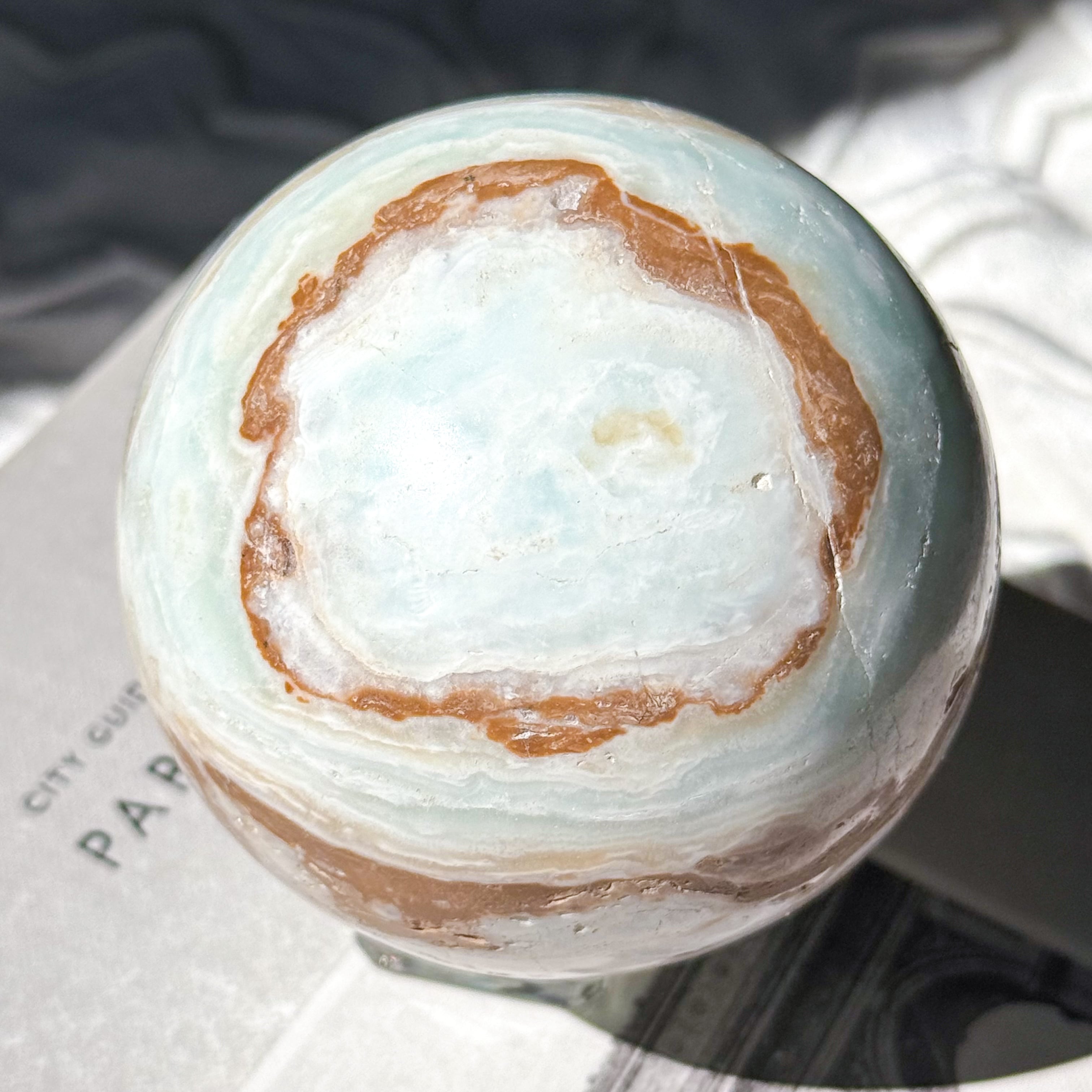 Caribbean Blue Calcite Sphere 13 ✧ カリビアンブルーカルサイト