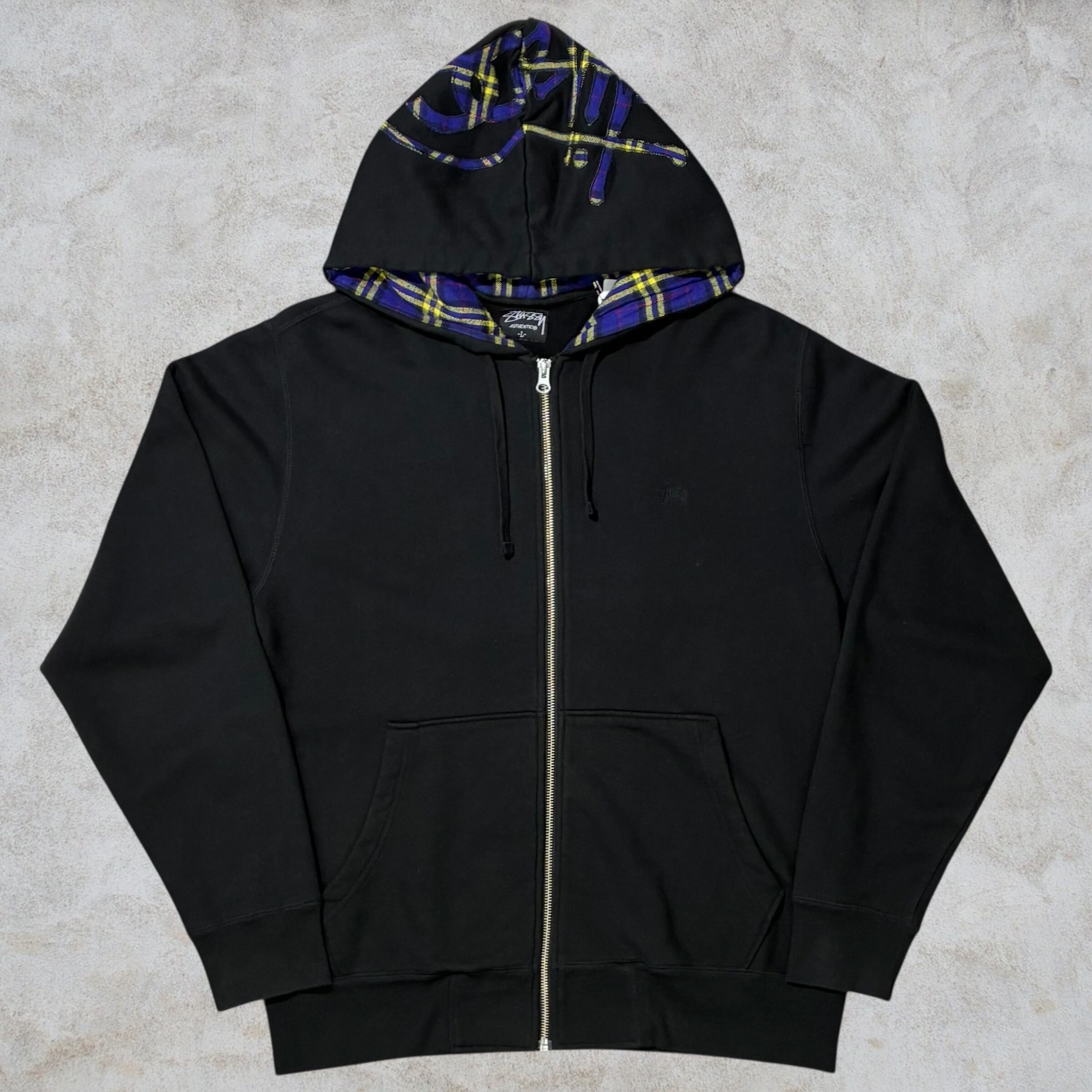 90～00s OLD STUSSY/Line Knit/紺タグ/S80/L/ラインニット/セーター