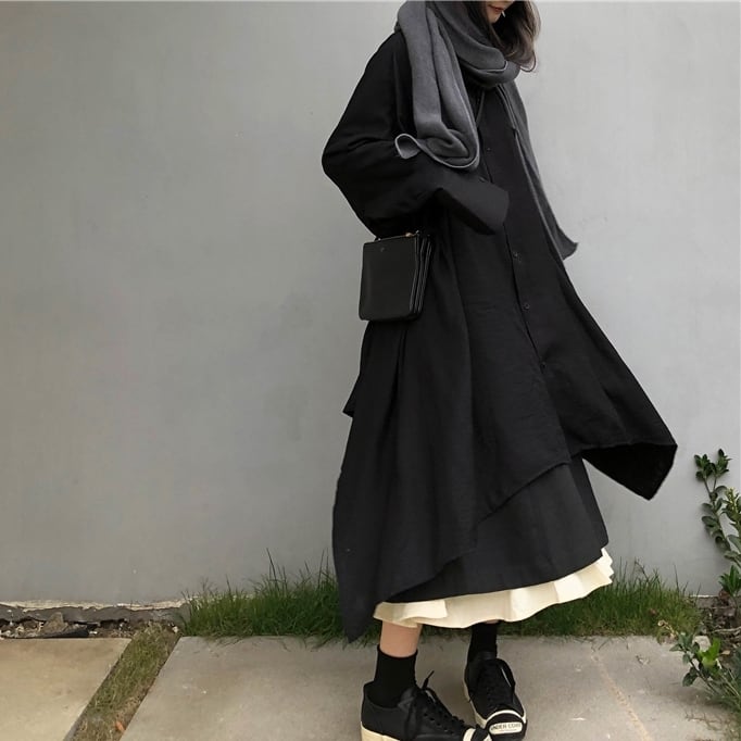 Design Long Shirt Dress 2Colors M-148 | Magniraff(マニラフ