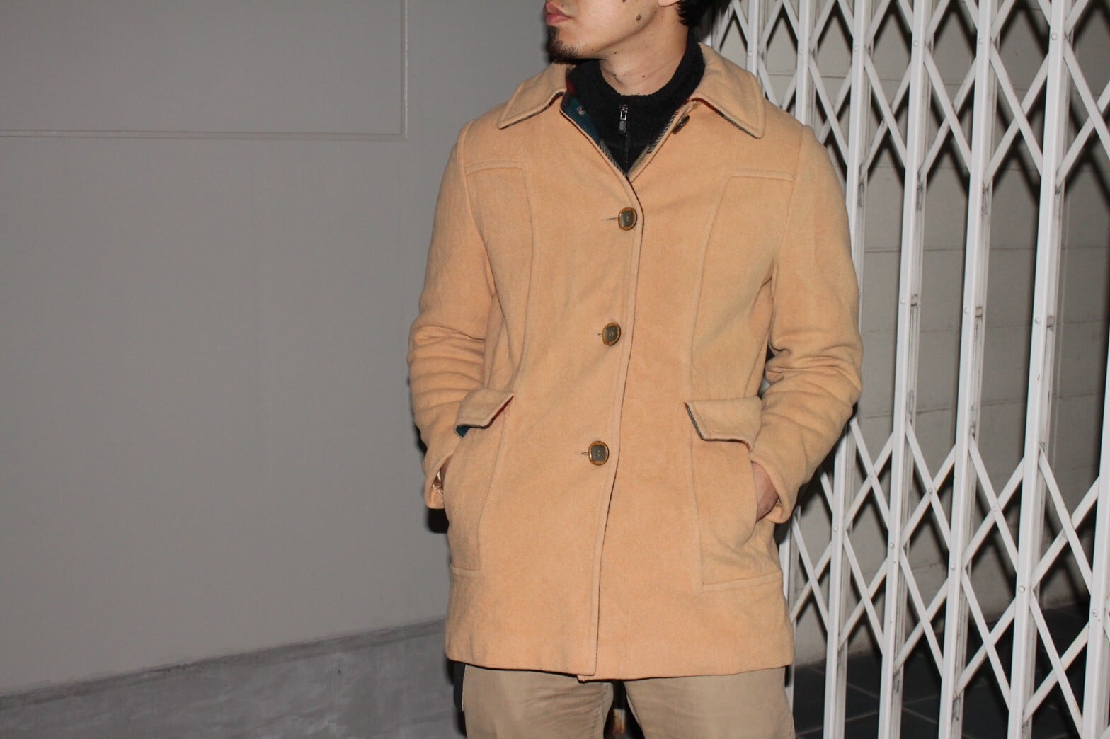 70s Mackintosh Wool Half Coat USA製