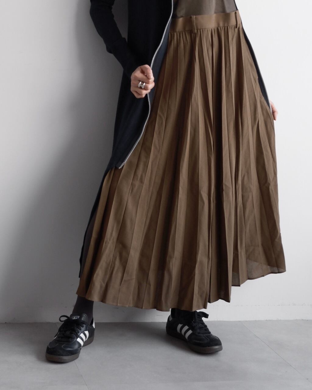 sacai SUITING MIX LAYERED KNIT DRESS | dear closet