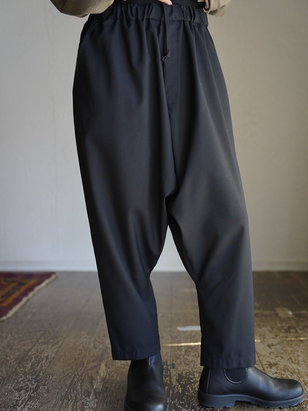 【美品】MITTAN　現行 エアリーウールパンツ PT-73 サルエルパンツ 黒 MITTAN エアリーウールパンツ PT-73 | monday mama market