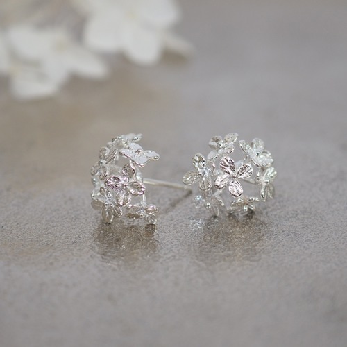 紫陽花のピアス(silver)
