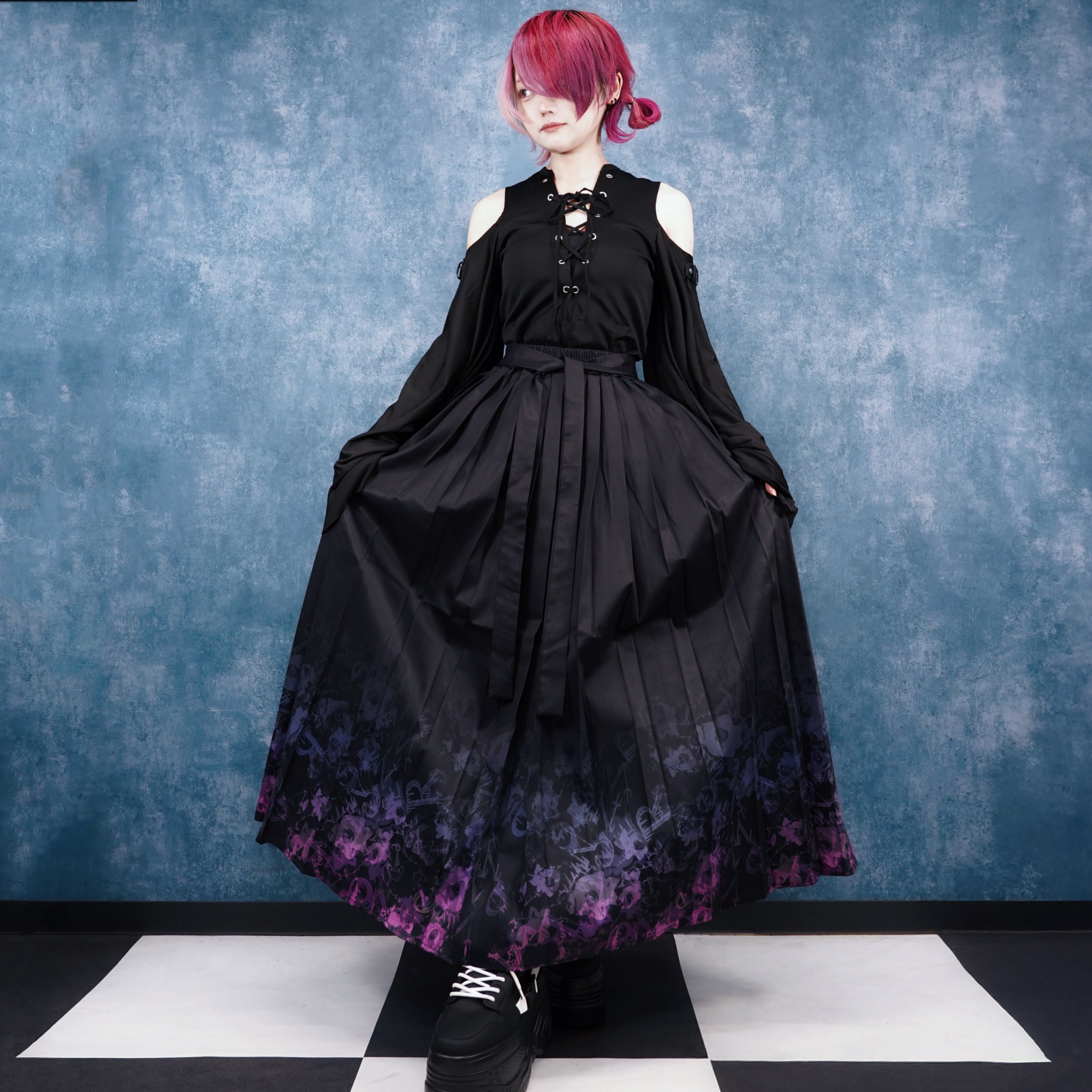 幻薔薇―袴風ユニセックススカート【両サイドポケット付き】 | NIER