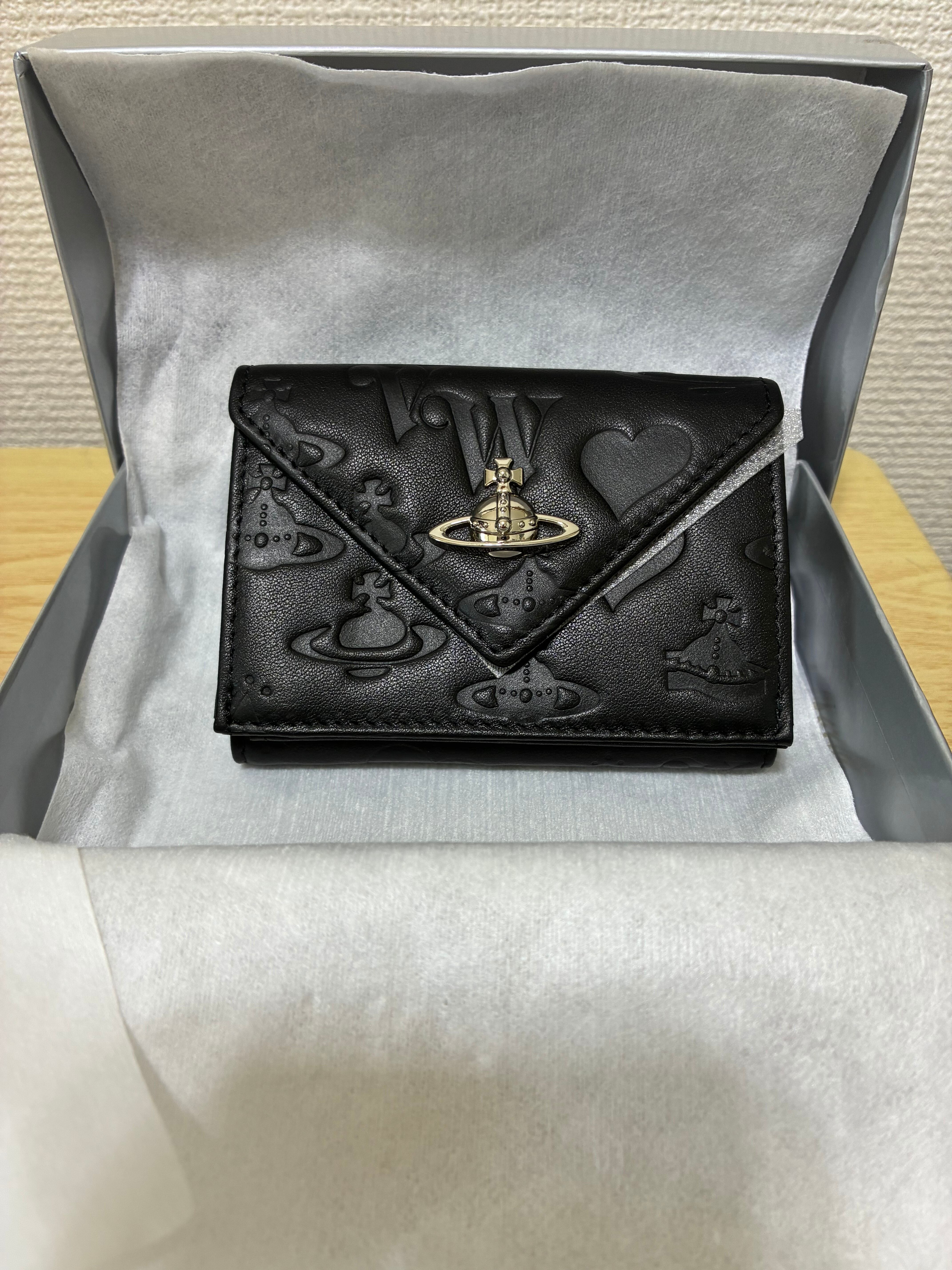 Vivienne Westwood ヴィヴィアンウエストウッド 三つ折り財布 ブラック