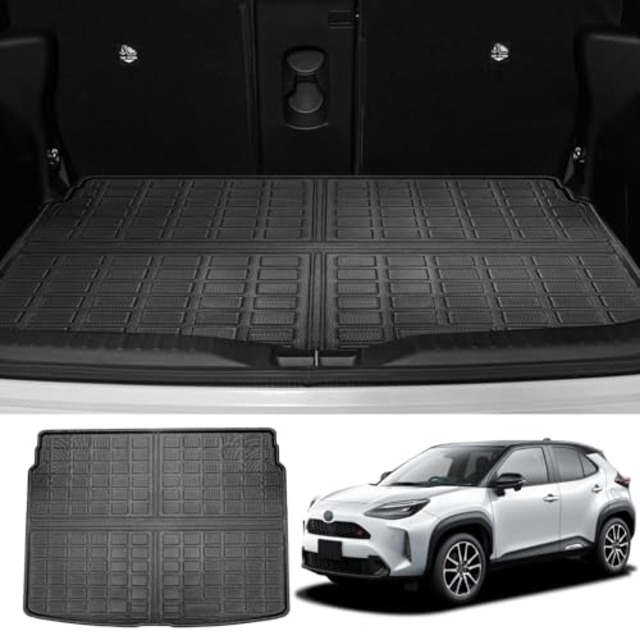 BIGKON 適合対応 トヨタ ヤリスクロス ラゲッジマット 防水 3D Yaris Cross トランクマット MXPB1 MXPJ1 10系 カーゴマット ラゲッジトレイ 2020年8月-現行 ヤリスクロスパーツ 滑り止め素材 巻け収納 耐摩擦 耐汚れ 抗菌性 車種専用 装着簡単 純正交換 ブラック
