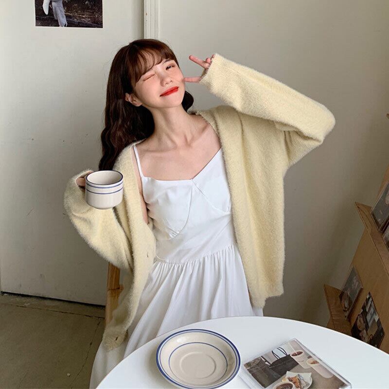 ホワイトドレス スプリングスカート 大人ガーリー スウィート キュート カジュアル 春物 萌量不足75359166067