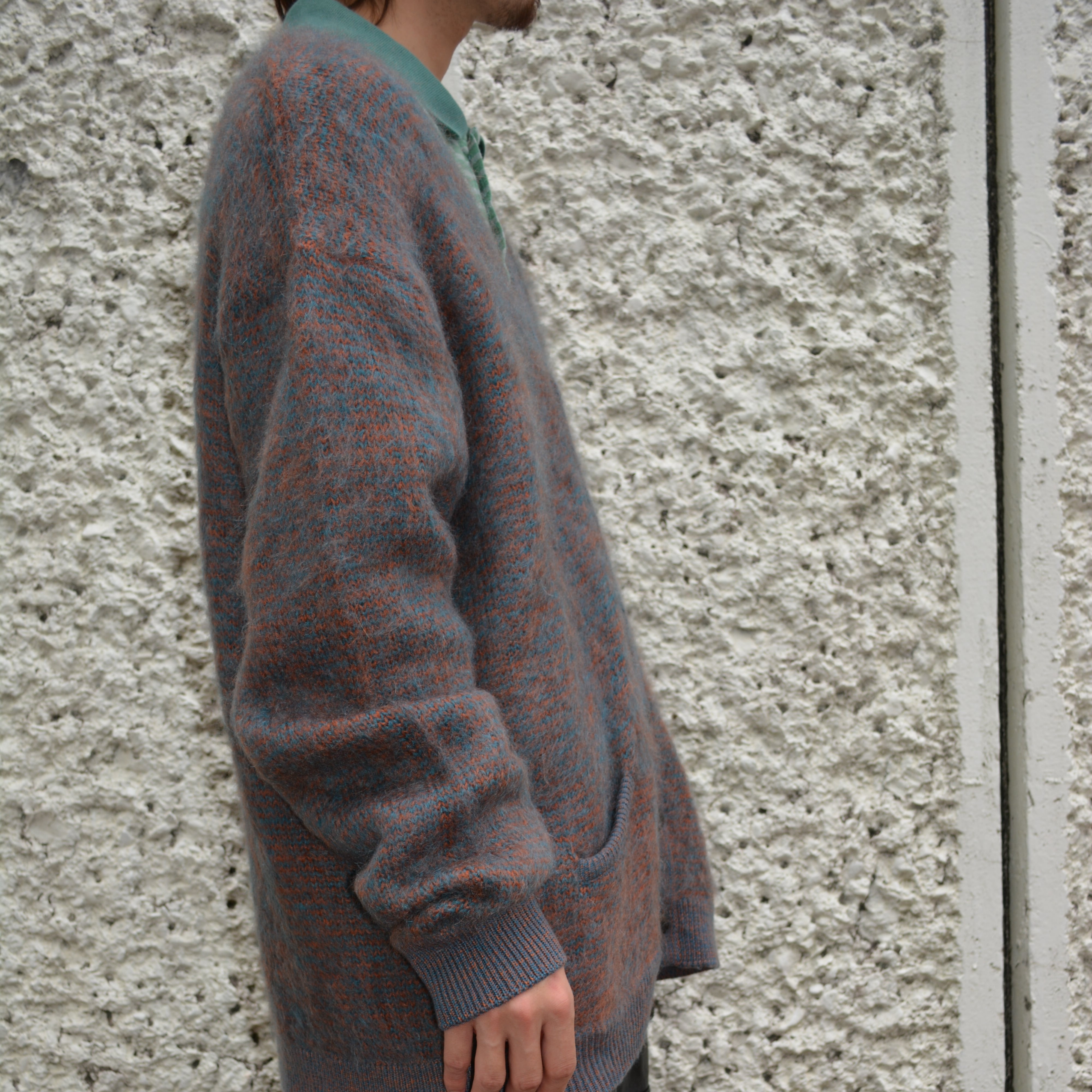 FILL THE BILL】MOHAIR CARDIGAN (ORANGE x GREEN) | HEIGHTS Online Store