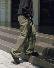 ベルト付きワイドカーブパンツ　S0689
