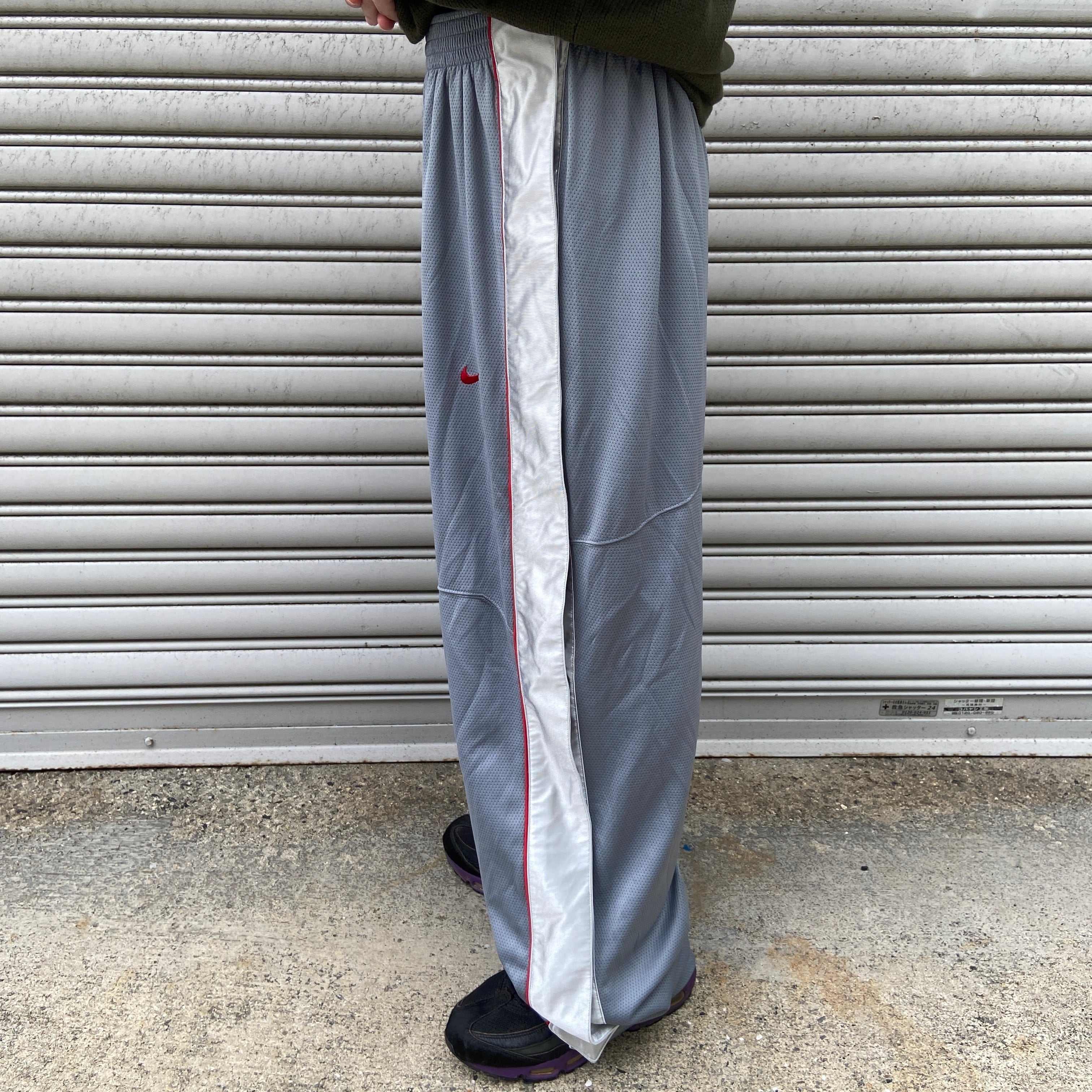 90s NIKE スナップボタン ジャージ トラックパンツ サイドライン