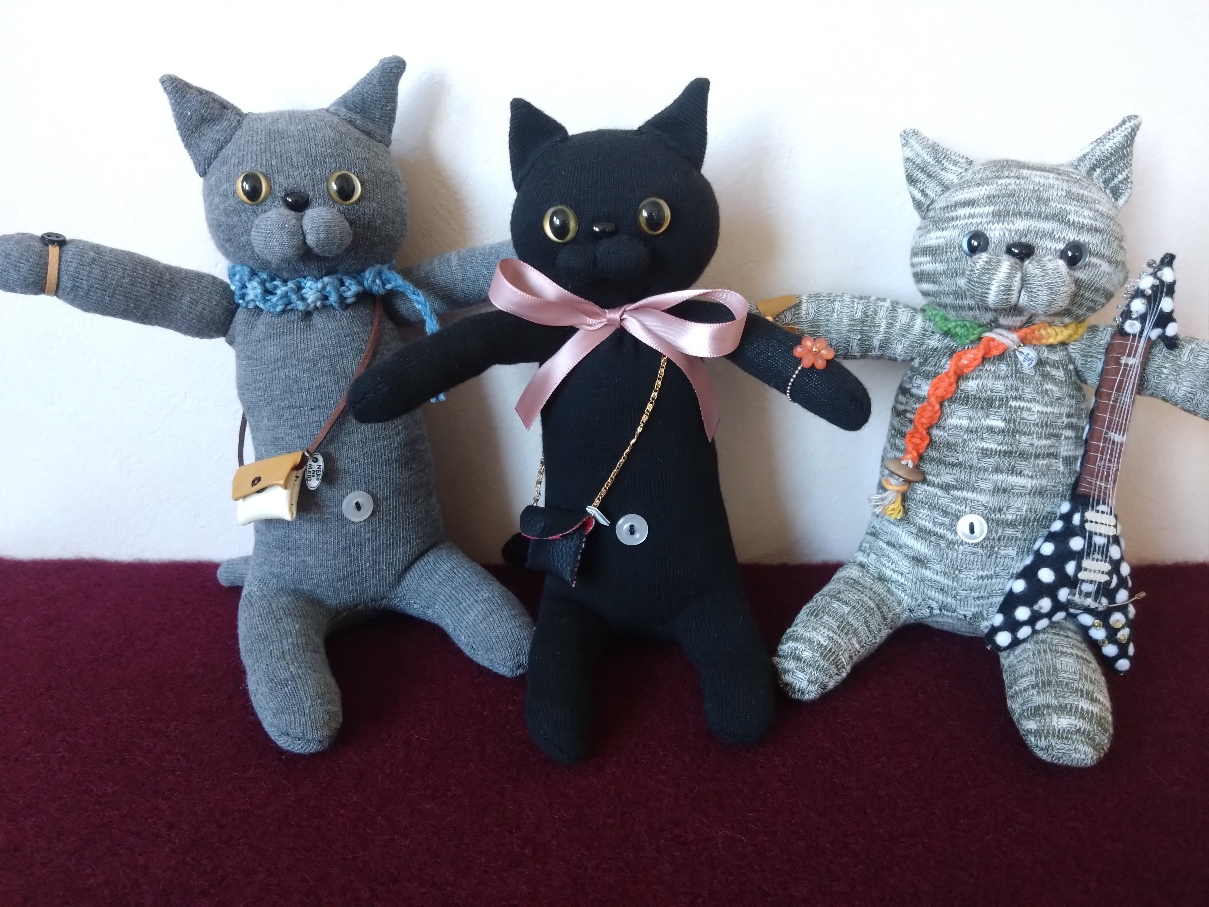 ハンドメイド へそ猫 靴下猫 ソックスキャット ねこのもり | ねこの