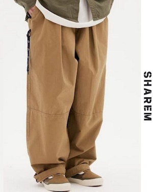 straight loose long pants B0039