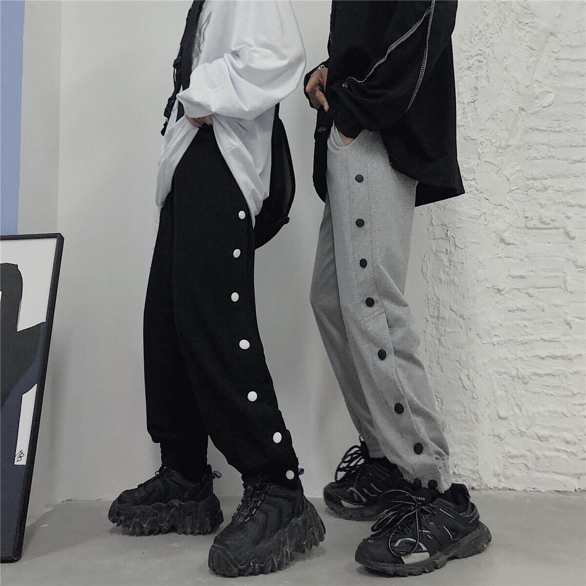 ルーズパンツ オータムカジュアルソリッド カラー 秋物 ソリッドカラー ケッペル61030585945